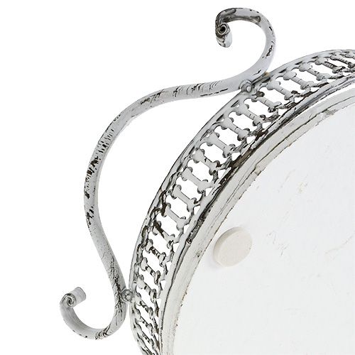 Artikel Dienblad met handvatten ovaal 23cm x 17.5cm H7.5cm wit