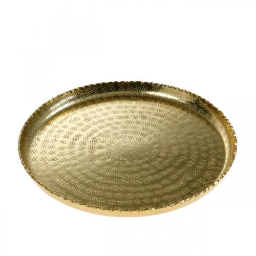 Floristik24 Decoratief dienblad, metalen plaat oosters, tafeldecoratie Ø25cm