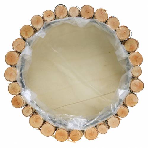 Floristik24 Dienblad naturel berkenhout rond Ø24cm