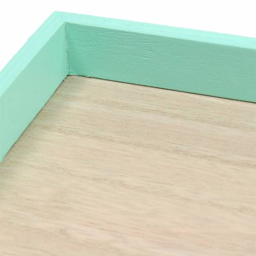 Floristik24 Houten dienblad groen 49 cm x 16,5 cm