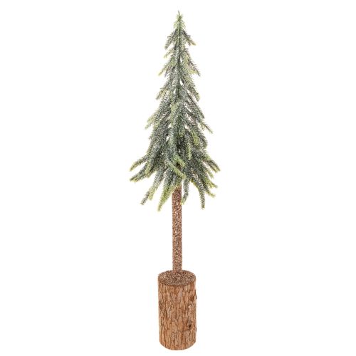 Kunstmatige kerstboom, met ijseffect, houten voet, winterdecoratie, 60 cm kopen | Floristik24.nl