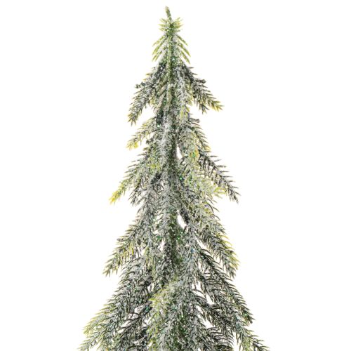 Kunstmatige kerstboom, met ijseffect, houten voet, winterdecoratie, 60 cm | Floristik24.nl