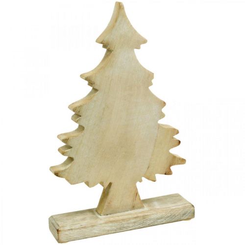 Floristik24 Deco kerstboom hout white wash tafeldecoratie Advent 32×20×5.5cm