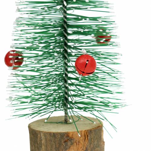 Artikel Kerstboom groen met sneeuw Ø5cm H15cm 6 st