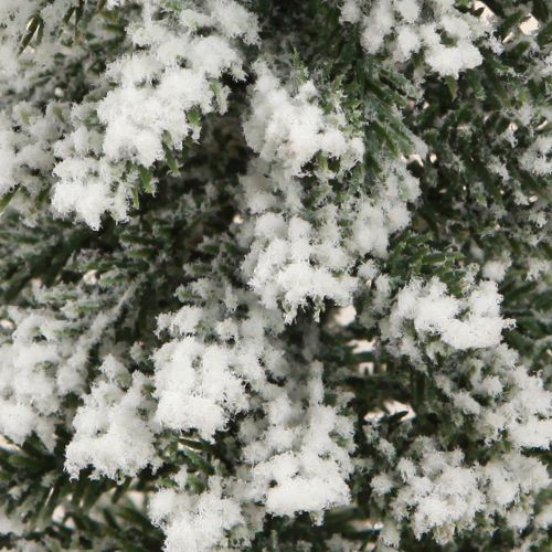 Floristik24 Kerstboomdecoratie met sneeuw groen wit Ø6cm H30cm 3st