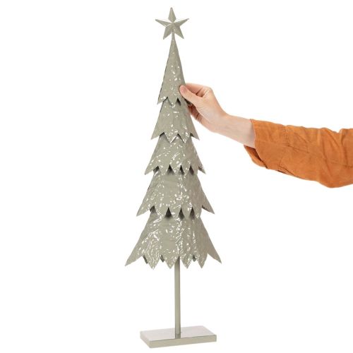 Decoratieve kerstboom op een standaard met ster, feestelijke tafeldecoratie, 74 cm | Floristik24.nl