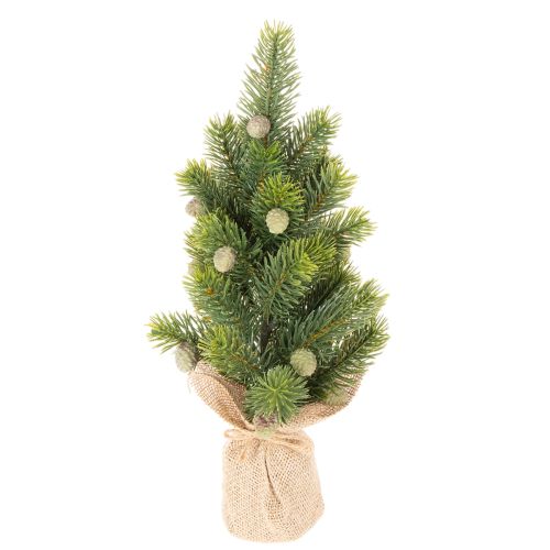 Kunstkerstboom in een jutezak, kleine tafeldecoratie, mini-kerstboom, 38 cm kopen | Floristik24.nl