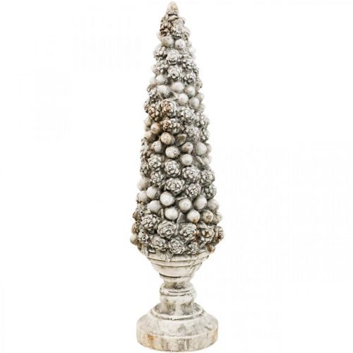 Floristik24 Spar met voet Chic Antique deco boom grijs H60cm