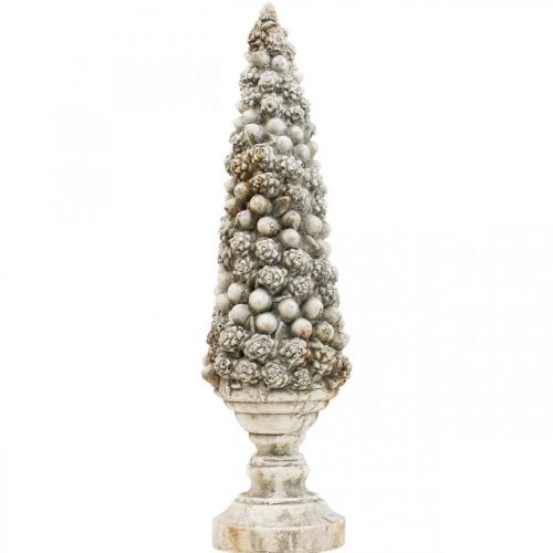 Floristik24 Spar met voet Chic Antique deco boom grijs H60cm