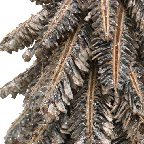 Floristik24 Dennenboom gemaakt van kegels, kerstboom bedekt met sneeuw, winterdecoraties, advent, gewassen wit H33cm Ø20cm