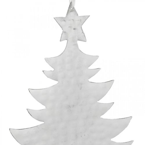 Artikel Kerstboomhanger, adventsdecoratie, metalen decoratie voor Kerstmis, zilver 20,5×15,5cm