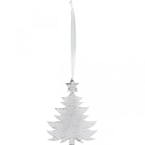 Artikel Kerstboomhanger, adventsdecoratie, metalen decoratie voor Kerstmis, zilver 20,5×15,5cm