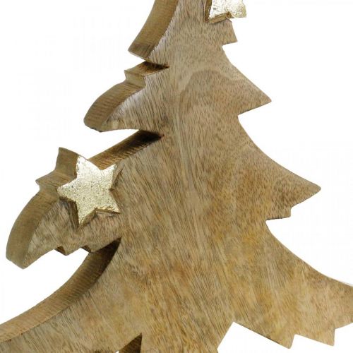 Floristik24 Kerstboom mangohout tafeldecoratie kerst 28 × 26 × 5cm