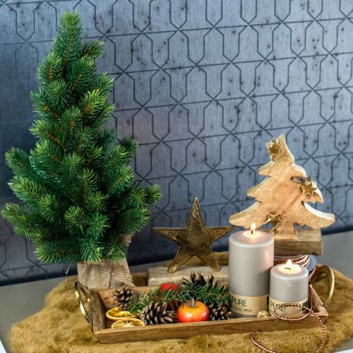 Floristik24 Kerstboom in jute zak 47cm