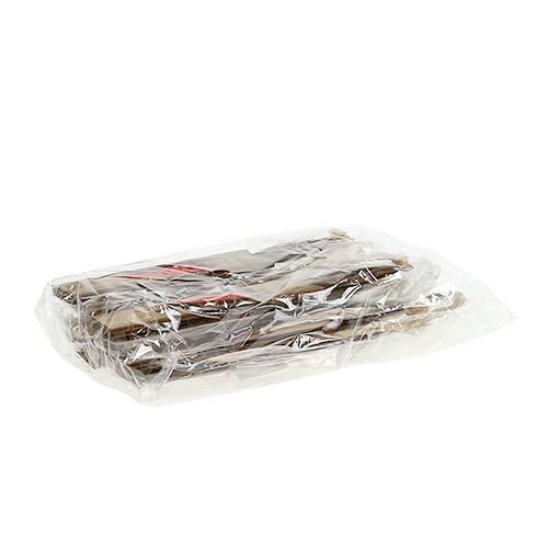 Floristik24 Kerstboomversiering houten kaars bruin 15cm L28cm 8st