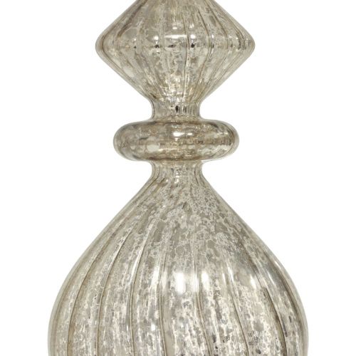 Floristik24 Kerstboomtop Kerstboomtop glas zilver vintage H34cm
