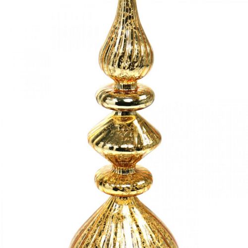 Floristik24 Boomtop gouden kerstversiering van glas Kerstboomtop H35cm