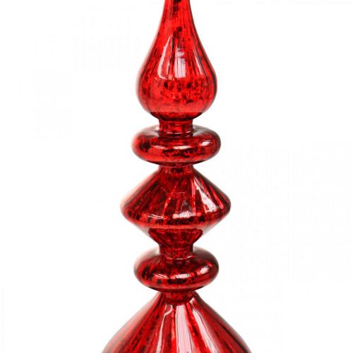Floristik24 Boomtop rood glasdecoratie Kersttop Kerstboom H35cm