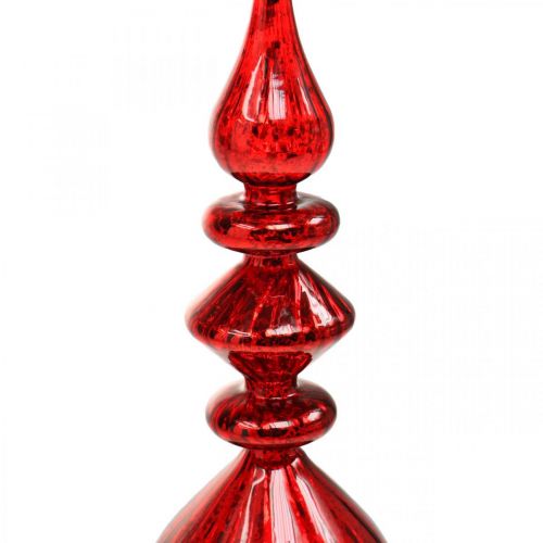 Artikel Boomtop rood glasdecoratie Kersttop Kerstboom H35cm