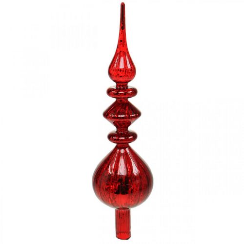 Floristik24 Boomtop rood glasdecoratie Kersttop Kerstboom H35cm