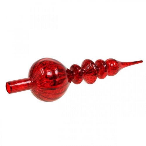 Floristik24 Boomtop rood glasdecoratie Kersttop Kerstboom H35cm