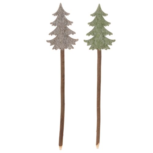 Decoratieve kerstboom op een stokje voor bloempotten en hoge bloemstukken, 45 cm, 6 stuks | Floristik24.nl