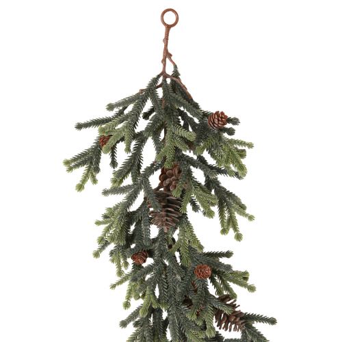 Sparrenslinger groen met kegels bruin Kerst 185cm