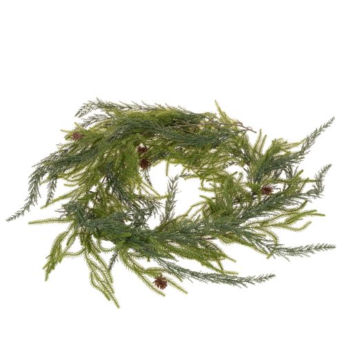 Kunstmatige dennentakkenkrans met dennenappels voor adventsdecoratie, 218 cm | Floristik24.nl