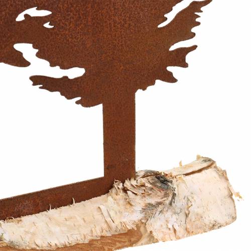 Floristik24 Spar silhouet patina op berken stam 41cm x 36cm