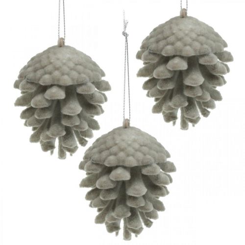 Floristik24 Dennenappels decoratieve kegels om op te hangen bruin 8cm 4st