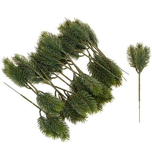 Kunstmatige groene dennentakken voor winterdecoratie, 25 cm, 24 stuks | Floristik24.nl