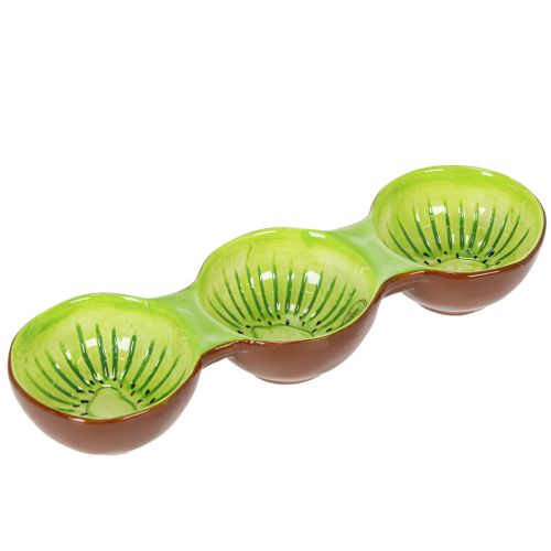 Floristik24 Keramische kom met kiwi-motief, zomerdecoratie voor het stijlvol serveren van tapas en snacks, 30 cm