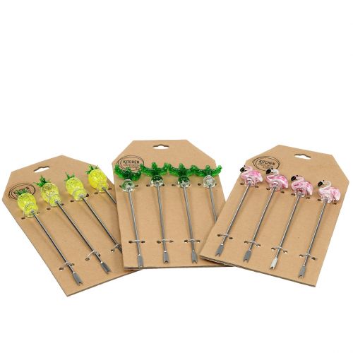 Floristik24 Tapass spiesjes zomermix 13cm - 13.5cm 12st