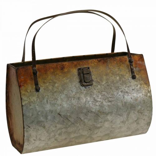 Floristik24 Plantenbak metalen zak voor planten 26×12,5×27cm