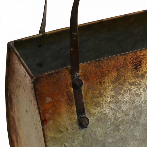 Floristik24 Plantenbak metalen zak voor planten 26×12,5×27cm