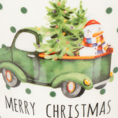 Koffiemok Merry Christmas Kerstautomotief keramische mok 10 cm 2 stuks | Floristik24.nl
