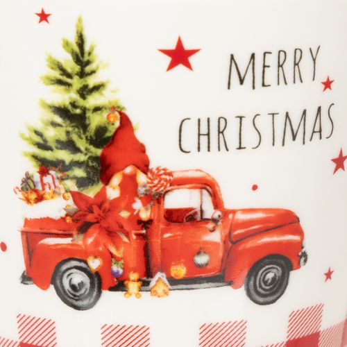 Kerstmok met auto en kerstboom, keramische mokken, 10 cm, 2 stuks | Floristik24.nl