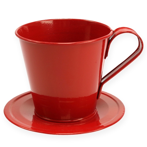 Floristik24 Beker met bord Ø9cm H8cm 6st. geassorteerde kleuren