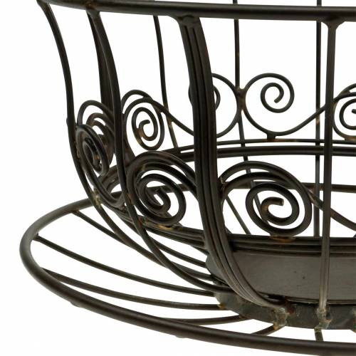 Floristik24 Decoratieve beker donkerbruin Ø23cm H13,8cm