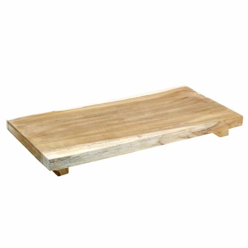 Floristik24 Decoratief dienblad teak natuur 38×18cm