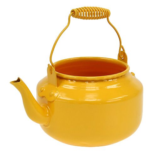 Theepot Ø9cm H10cm dooier geel | Floristik24.nl