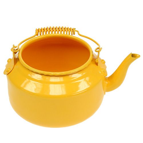 Theepot Ø9cm H10cm dooier geel | Floristik24.nl