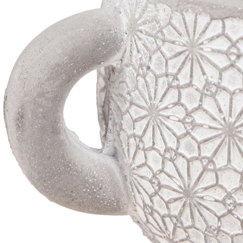 Artikel Theepot decoratieve keramische plantenbak wit gewassen 16×10,5×8cm 3 st