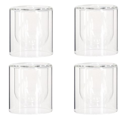 Artikel Theelichthouder Glas Lantaarn Helder Ø7.5cm H8cm 4 st.