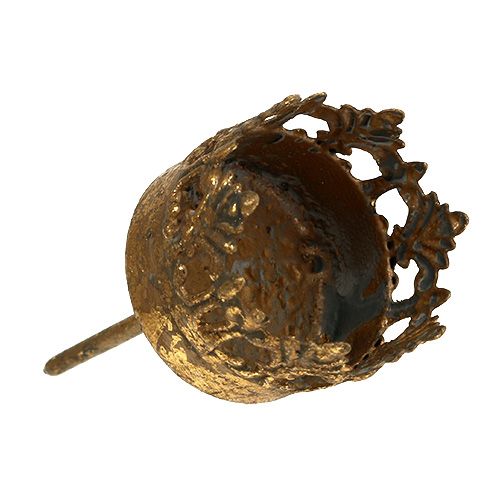 Floristik24 Theelichthouder goud antiek Ø3,8cm H9,5cm 1 st