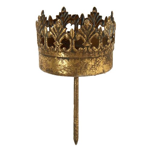 Floristik24 Theelichthouder goud antiek Ø5cm H10cm 1 st