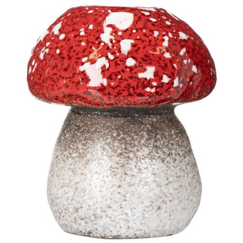 Decoratieve paddenstoel, vliegenzwam, theelichthouder als tafeldecoratie, 9 cm | Floristik24.nl