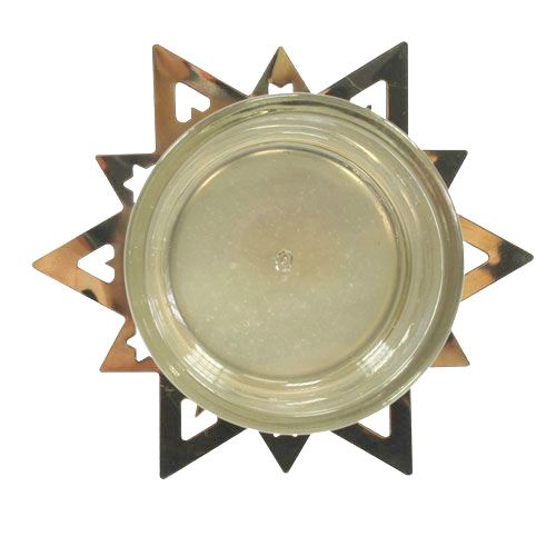 Floristik24 Theelichthouder ster goud 23.5cm 4st