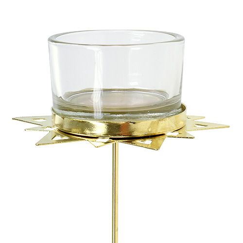 Floristik24 Theelichthouder ster goud 23.5cm 4st