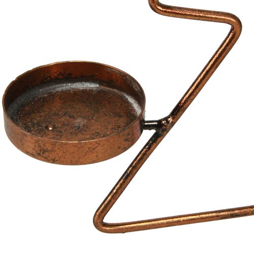 Artikel Theelichthouder kerstboom tafeldecoratie brons Ø27cm H38cm